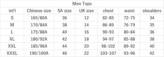 Size Guide - Gecko