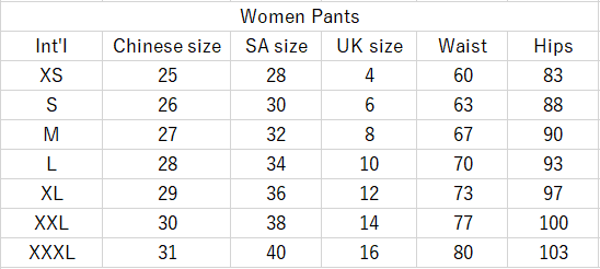 Size Guide - Gecko